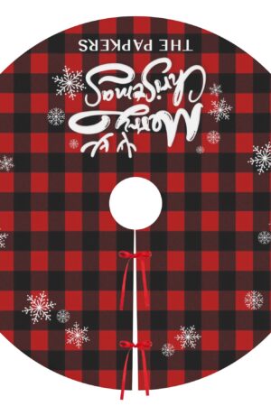 Merry Christmas Snowflake Tree Skirt for Xmas Decor Home 3 Sizes