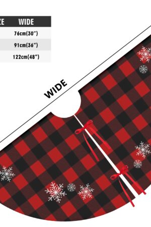 Merry Christmas Snowflake Tree Skirt for Xmas Decor Home 3 Sizes