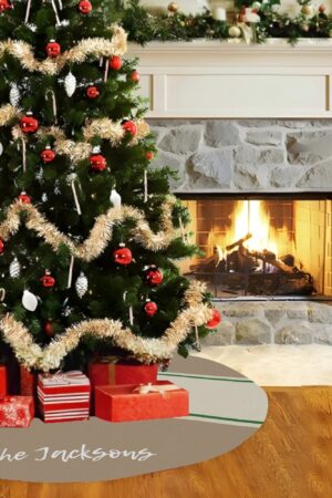 Merry Christmas Snowflake Tree Skirt for Xmas Decor Home 3 Sizes