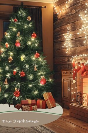 Merry Christmas Snowflake Tree Skirt for Xmas Decor Home 3 Sizes