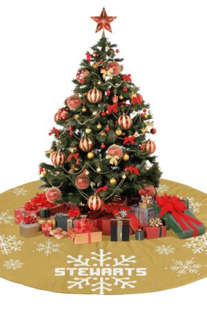 Merry Christmas Snowflake Tree Skirt for Xmas Decor Home 3 Sizes