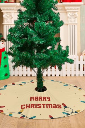 Merry Christmas Snowflake Tree Skirt for Xmas Decor Home 3 Sizes
