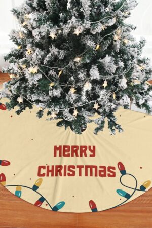 Merry Christmas Snowflake Tree Skirt for Xmas Decor Home 3 Sizes