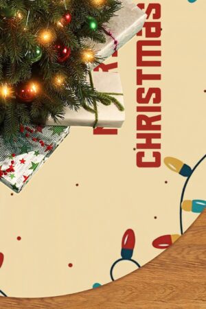 Merry Christmas Snowflake Tree Skirt for Xmas Decor Home 3 Sizes