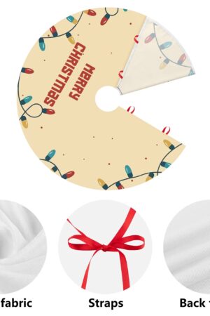 Merry Christmas Snowflake Tree Skirt for Xmas Decor Home 3 Sizes