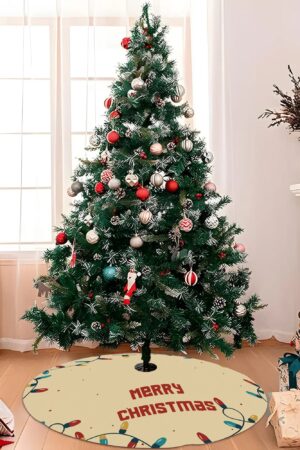 Merry Christmas Snowflake Tree Skirt for Xmas Decor Home 3 Sizes