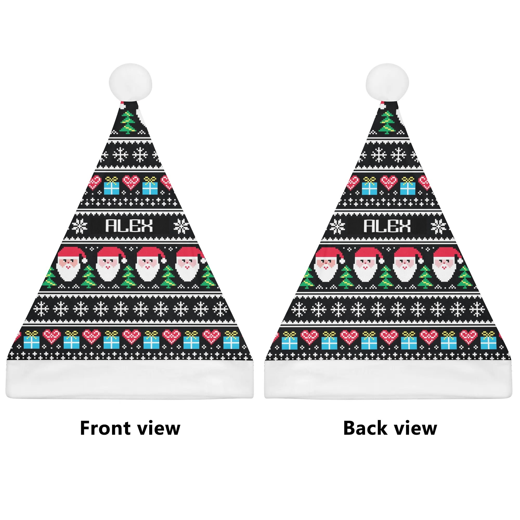 All Over Print Unisex Christmas Santa Hats - Image 4