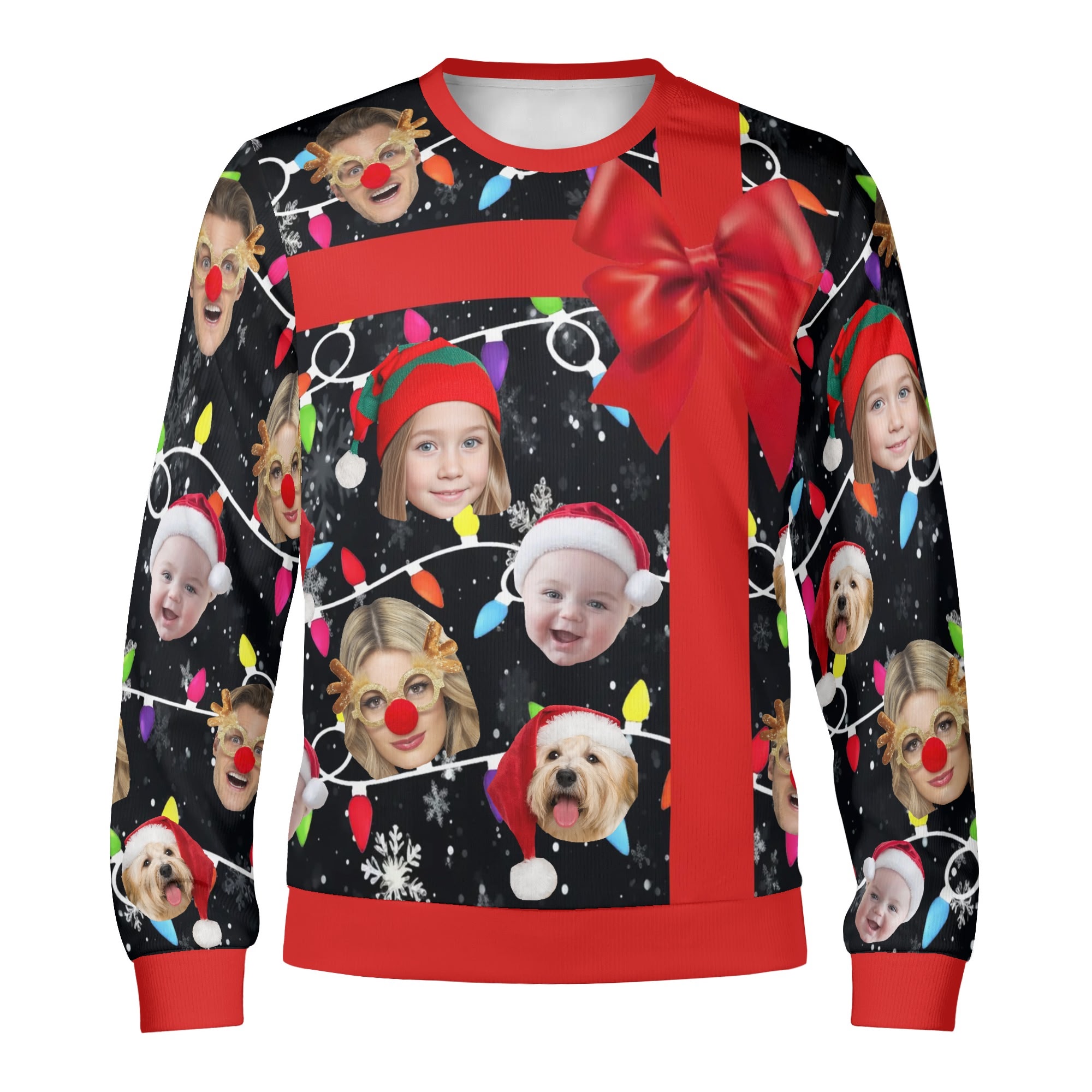 Unisex Custom Winter Christmas Pullover Sweatshirt - Image 2