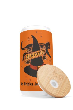 Frosted 16oz Glass Cups with Bamboo Lid Beer Can Tumbler