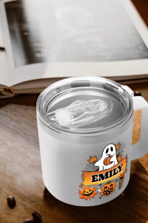 Personalized 14oz Stainless Steel Coffee Mug Coffee Cup with Lid and Handle