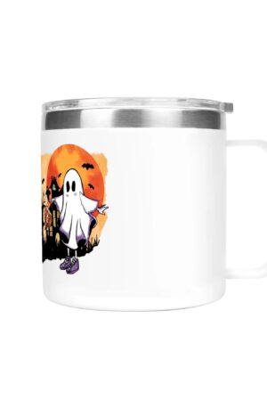 Personalized 14oz Stainless Steel Coffee Mug Coffee Cup with Lid and Handle