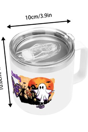 Personalized 14oz Stainless Steel Coffee Mug Coffee Cup with Lid and Handle