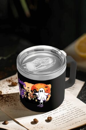 Personalized 14oz Stainless Steel Coffee Mug Coffee Cup with Lid and Handle