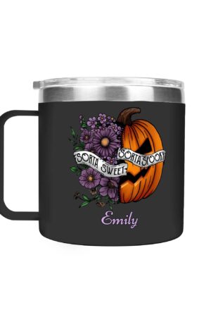 Personalized 14oz Stainless Steel Coffee Mug Coffee Cup with Lid and Handle