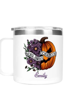 Personalized 14oz Stainless Steel Coffee Mug Coffee Cup with Lid and Handle