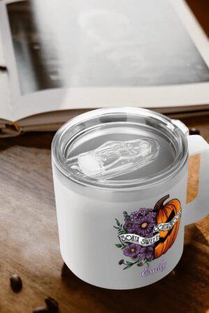 Personalized 14oz Stainless Steel Coffee Mug Coffee Cup with Lid and Handle