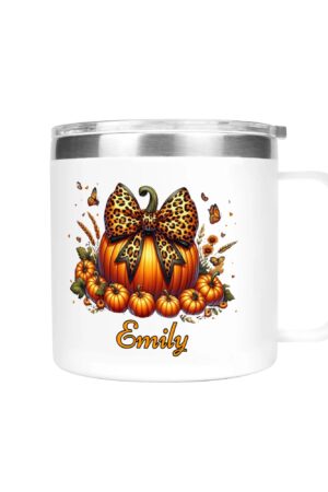 Personalized 14oz Stainless Steel Coffee Mug Coffee Cup with Lid and Handle