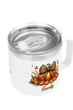Personalized 14oz Stainless Steel Coffee Mug Coffee Cup with Lid and Handle