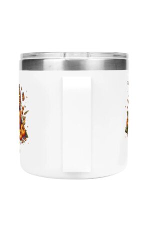 Personalized 14oz Stainless Steel Coffee Mug Coffee Cup with Lid and Handle