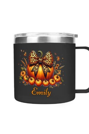 Personalized 14oz Stainless Steel Coffee Mug Coffee Cup with Lid and Handle