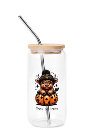 Transparent Bamboo Covered Cup 16oz Glass Cups Furniture with Straw