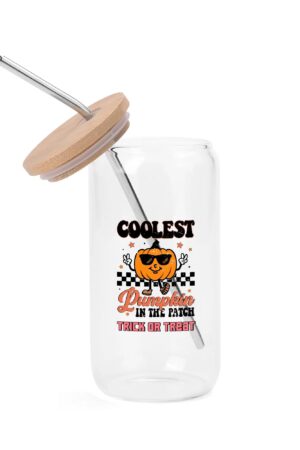 Transparent Bamboo Covered Cup 16oz Glass Cups Furniture with Straw