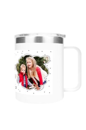 Custom 12oz Stainless Steel Coffee Mug Coffee Cup with Lid and Handle