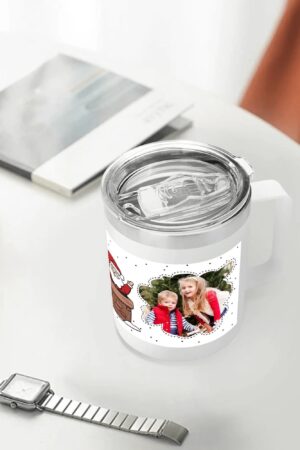 Custom 12oz Stainless Steel Coffee Mug Coffee Cup with Lid and Handle