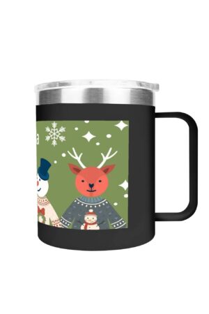 Custom 12oz Stainless Steel Coffee Mug Coffee Cup with Lid and Handle