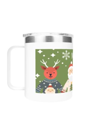 Custom 12oz Stainless Steel Coffee Mug Coffee Cup with Lid and Handle