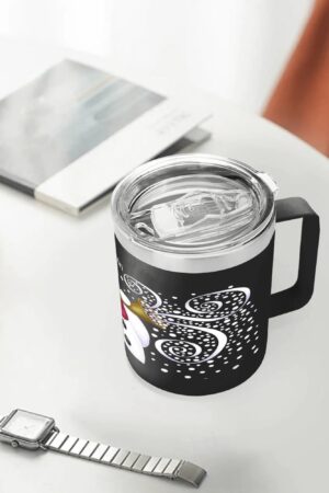 Custom 12oz Stainless Steel Coffee Mug Coffee Cup with Lid and Handle