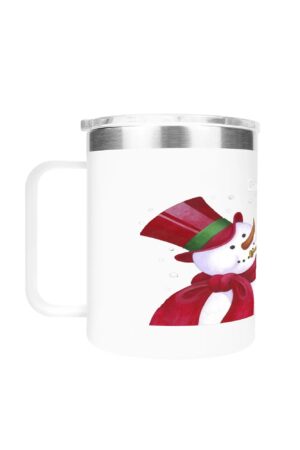 Custom 12oz Stainless Steel Coffee Mug Coffee Cup with Lid and Handle