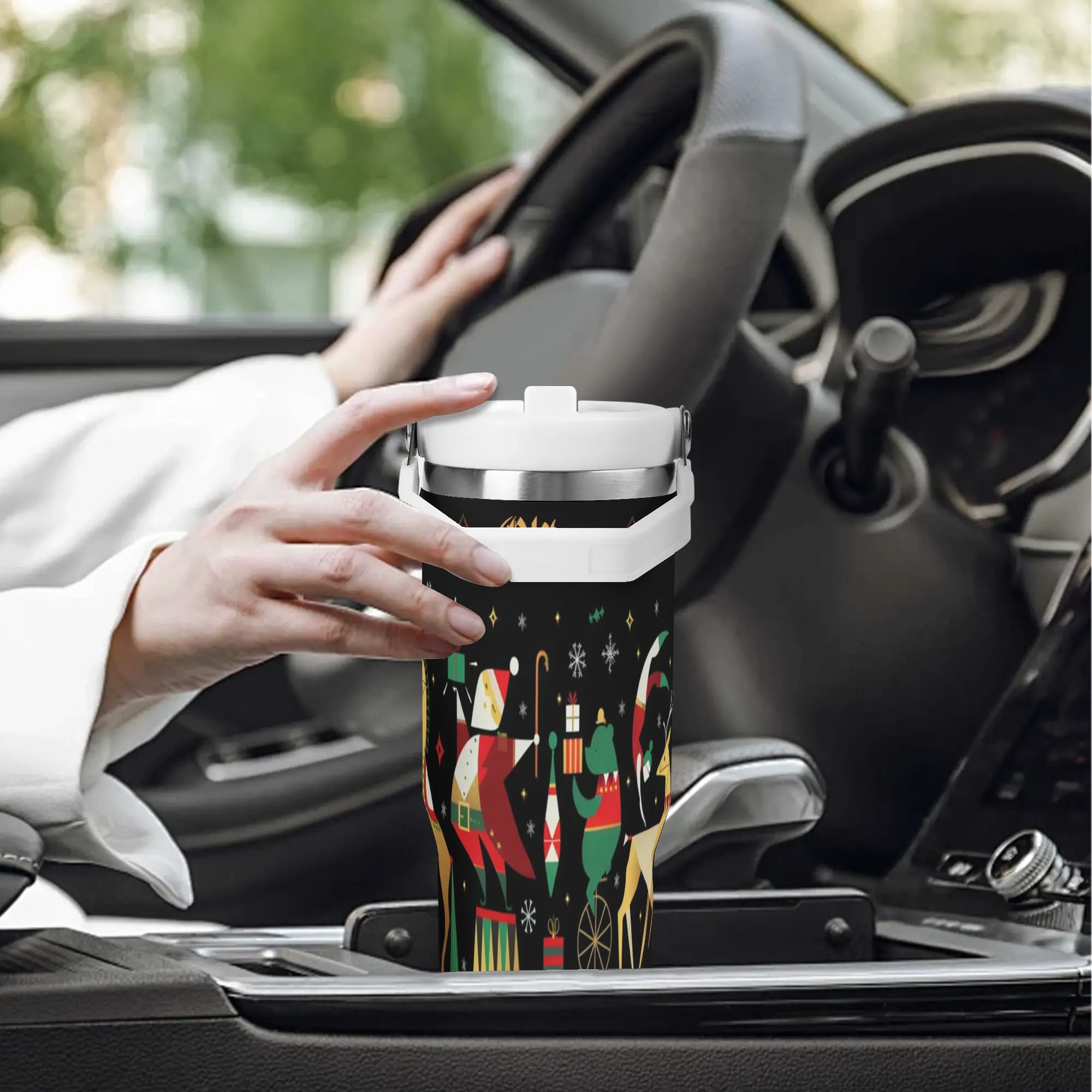 30oz Stainless Steel Tumblers Coffe Cup Suitable for Vehicle Cup Holders - Image 3