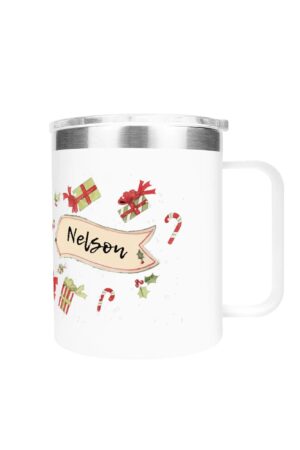 Custom 12oz Stainless Steel Coffee Mug Coffee Cup with Lid and Handle