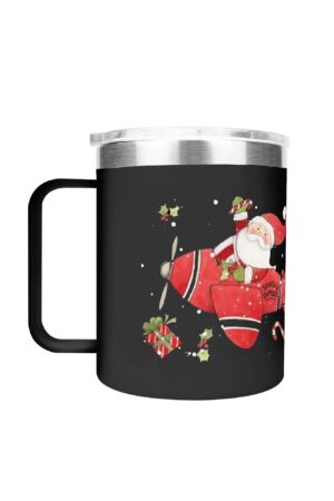 Custom 12oz Stainless Steel Coffee Mug Coffee Cup with Lid and Handle