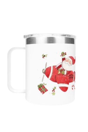 Custom 12oz Stainless Steel Coffee Mug Coffee Cup with Lid and Handle