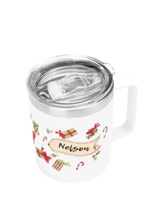 Custom 12oz Stainless Steel Coffee Mug Coffee Cup with Lid and Handle