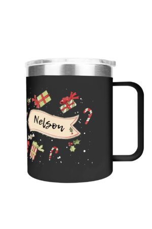 Custom 12oz Stainless Steel Coffee Mug Coffee Cup with Lid and Handle