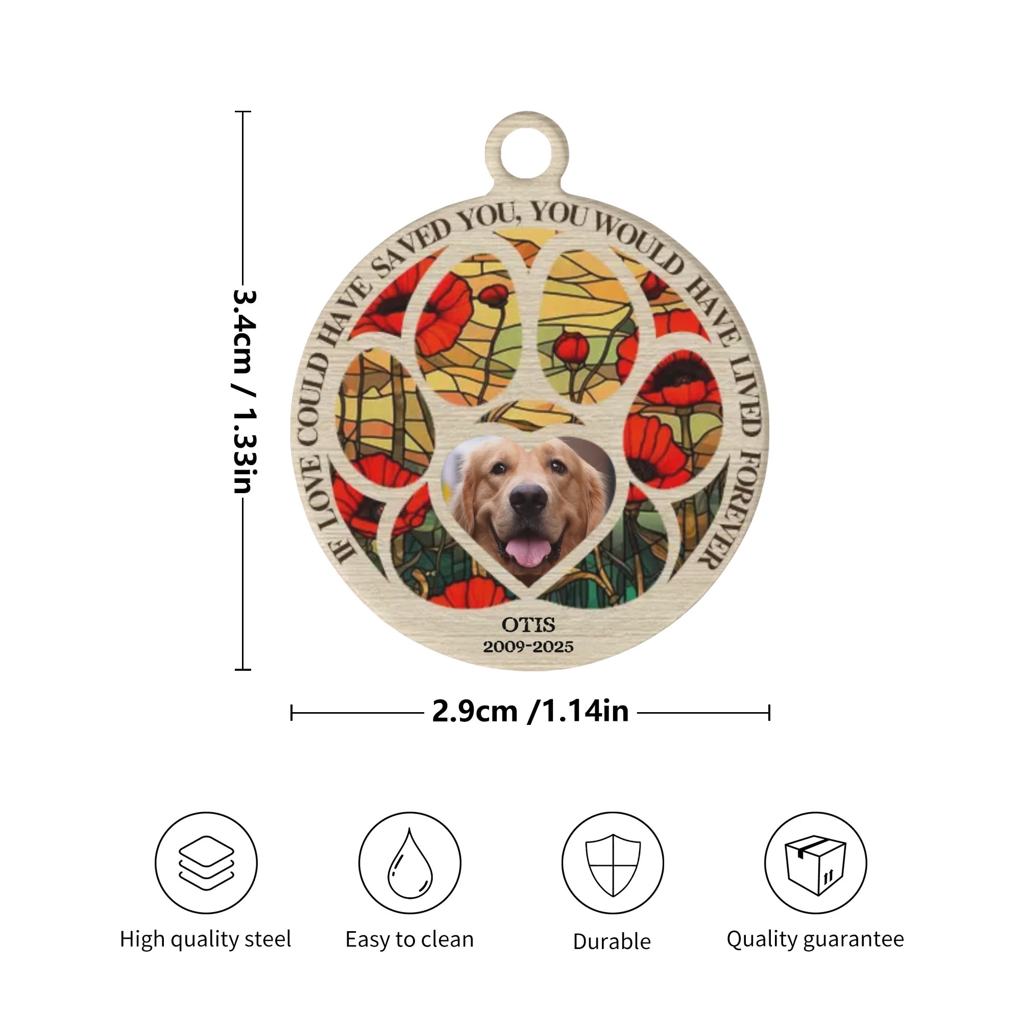 Personalized Laser Metal Alloy Dog ID Tag - Image 7