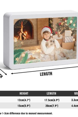 Rectangle LED Mirror Light - Personalized Photo Love Yourself Love Family