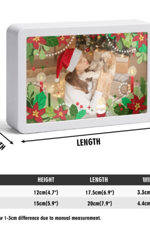 Rectangle LED Mirror Light - Personalized Photo Love Yourself Love Family