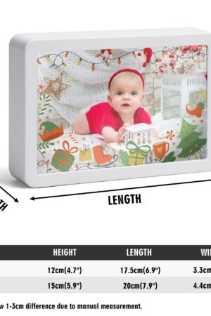 Rectangle LED Mirror Light - Personalized Photo Love Yourself Love Family