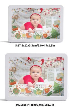 Rectangle LED Mirror Light - Personalized Photo Love Yourself Love Family