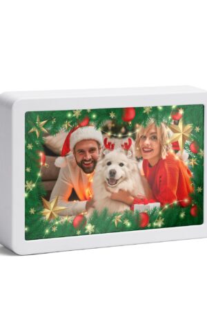 Rectangle LED Mirror Light - Personalized Photo Love Yourself Love Family
