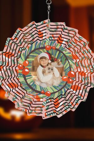 Flower Shape Hanging Wind Spinner for Garden Decor Wedding Party