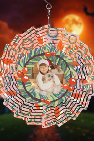 Flower Shape Hanging Wind Spinner for Garden Decor Wedding Party