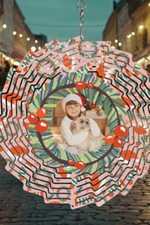 Flower Shape Hanging Wind Spinner for Garden Decor Wedding Party