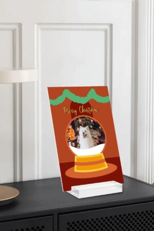 Personalised Name Acrylic Menu Holder Table Signs Stand with Base