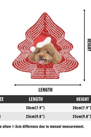 Christmas Tree Shape Hanging Wind Spinner for Garden Decor Yard Art