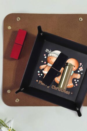 Custom Designs for PU Leather Valet Tray with Jewelry Key Coin Glasses Tray